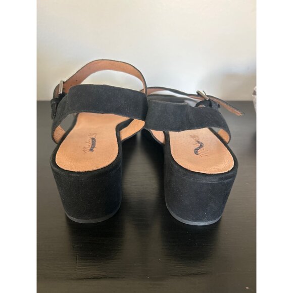 Madewell Item NH880 The Lina Platform Sandal in Suede, Defect Size 9H - Picture 5 of 8